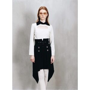 Julia Allert Fashion Shorts With Skirt Overlay Black